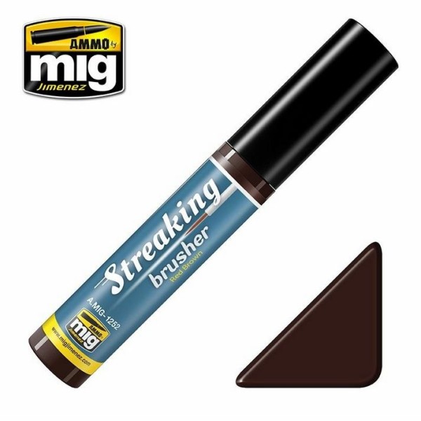 Mig - AMMO - STREAKINGBRUSHER - Red Brown