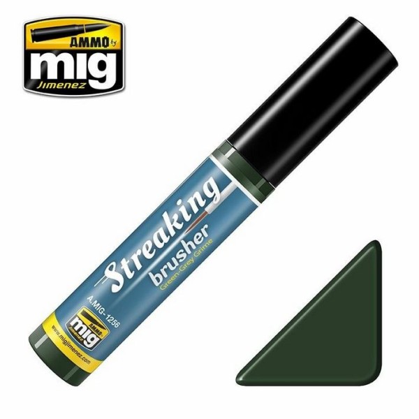 Mig - AMMO - STREAKINGBRUSHER - Green-Grey Grime