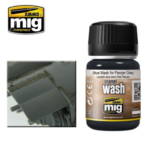 Mig - AMMO - Enamel Wash - BLUE WASH FOR PANZER GREY