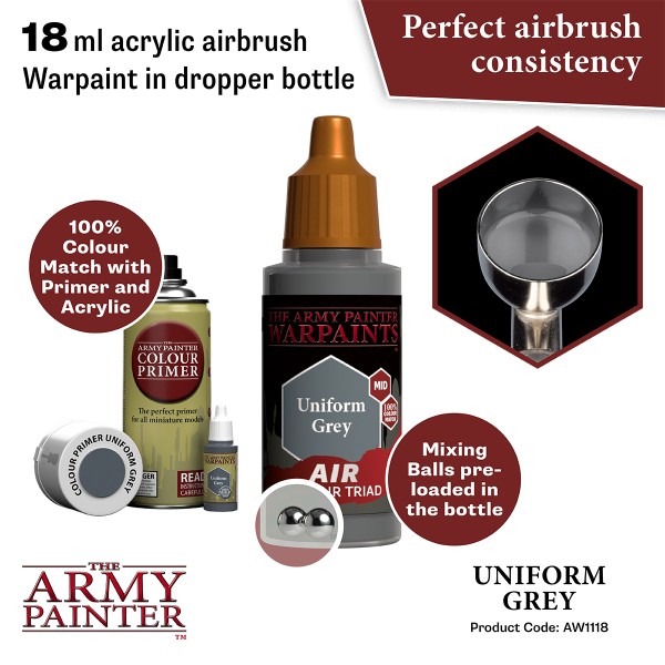 The Army Painter - Warpaints AIR - Uniform Grey