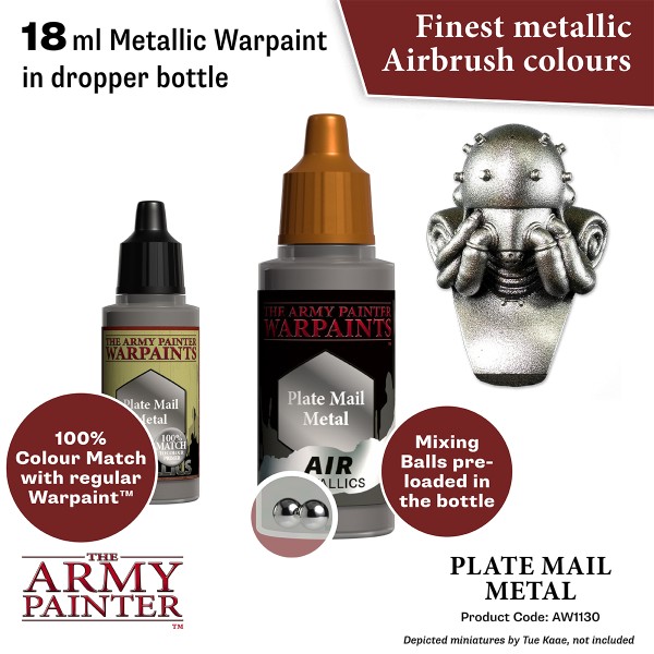 The Army Painter - Warpaints AIR Metallics - Plate Mail Metal