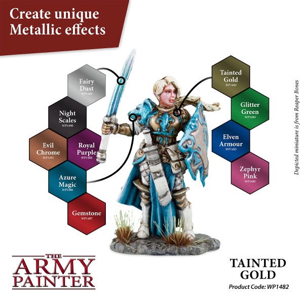 Clearance - The Army Painter - Warpaints - Metallics - Tainted Gold