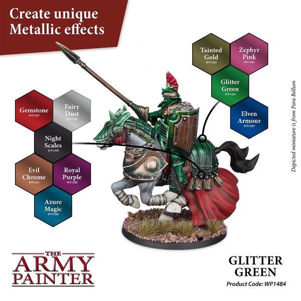 Clearance - The Army Painter - Warpaints - Metallics - Glitter Green