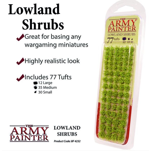 The Army Painter - Battlefields - Lowland Shrubs Tufts - 77 pcs (2019)