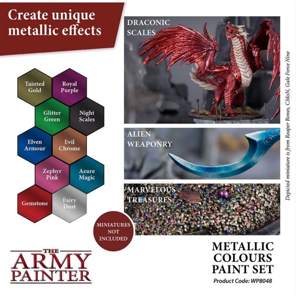 Clearance - The Army Painter - Warpaints - Metallic Colours Paint Set
