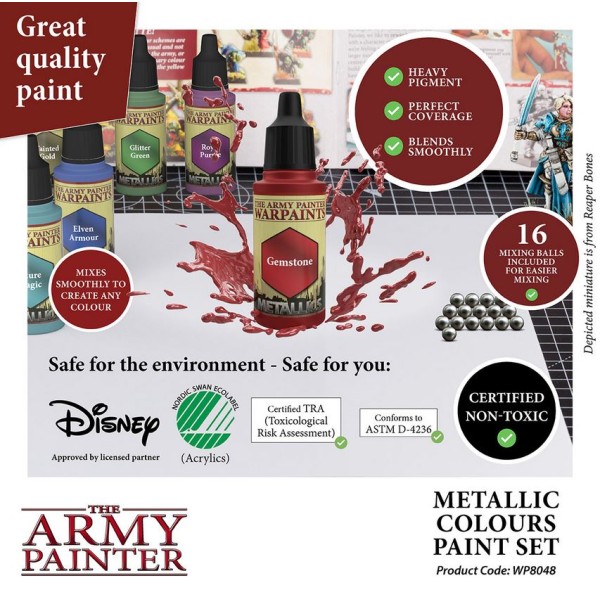 Clearance - The Army Painter - Warpaints - Metallic Colours Paint Set