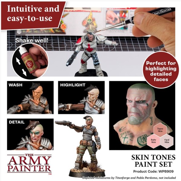 Clearance - The Army Painter - Warpaints - Skin Tones Paint Set