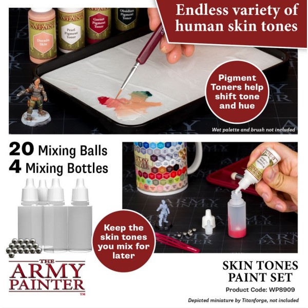 Clearance - The Army Painter - Warpaints - Skin Tones Paint Set