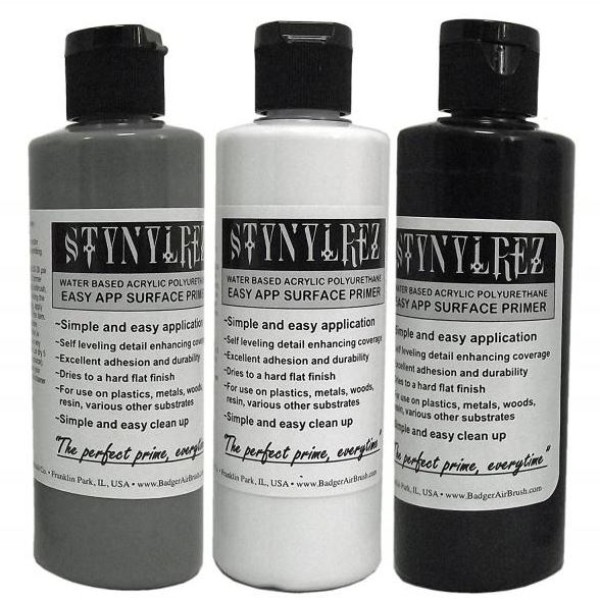 Badger Stynylrez - Acrylic Airbrush Primer - 3 Tone Pack - 120ml