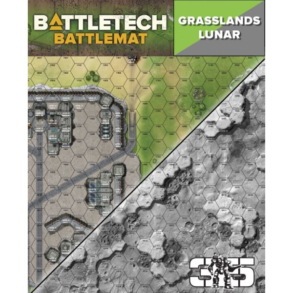 Battletech - Battle Mat - Grassland B / Lunar