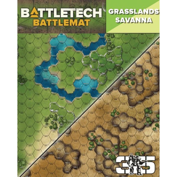 Battletech - Battle Mat - Grassland D / Savanna