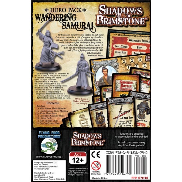 Shadows of Brimstone - Wandering Samurai - Hero Pack