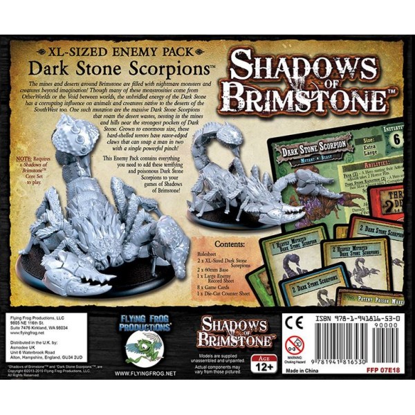 Shadows of Brimstone - Dark Stone Scorpion - XL Enemy Duo Pack 