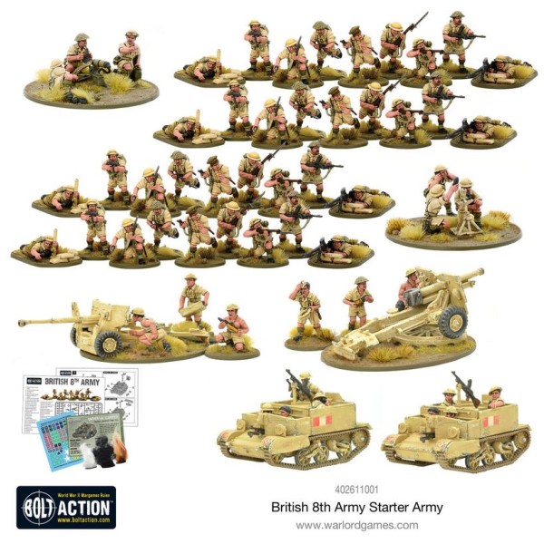 Bolt Action - British - 8th Army starter army