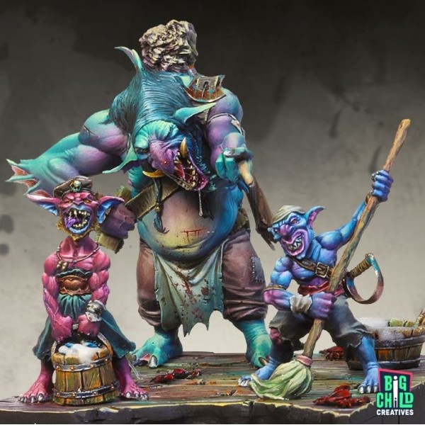 Big Child Creatives - 75mm Figures - Pirates of the Storm Coast - Gugh Jin the Troll Cleaner