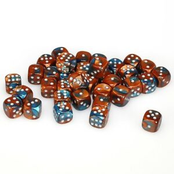 Chessex - Gemini Copper Teal with Silver (36)