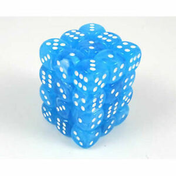 Chessex - Cirrus 12mm d6 Light Blue/White (36)