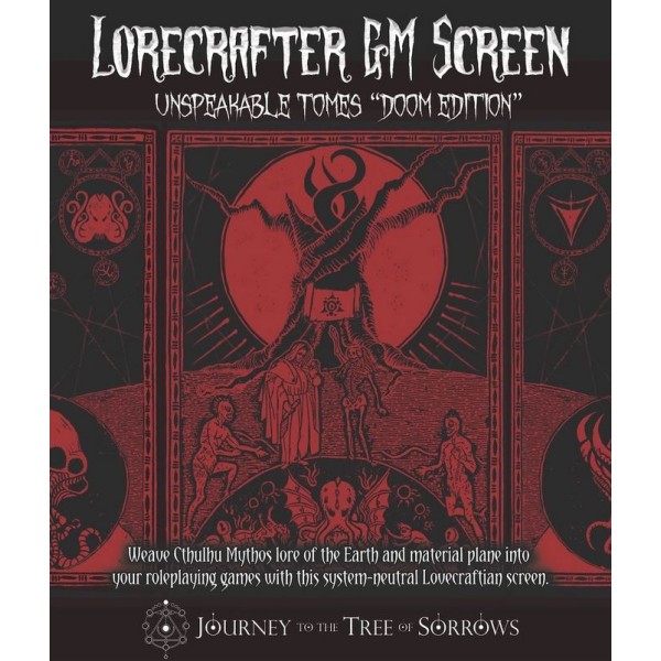 Lorecrafter GM Screen - Doom Edition - (System Neutral Cthulhu Mythos Game aid)