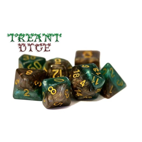 Halfsies RPG Dice - Treant Set 