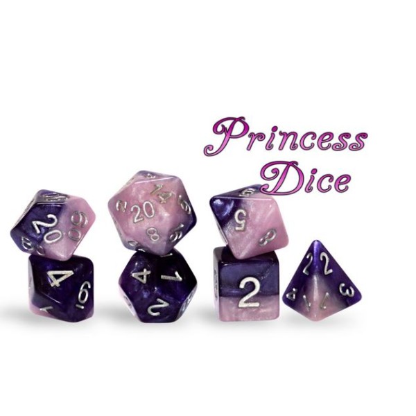 Halfsies RPG Dice - "Princess Dice" Set 