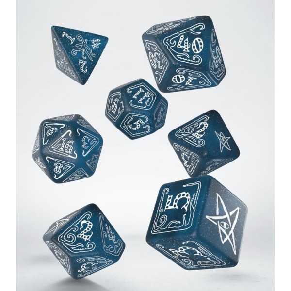 Q-Workshop - Call of Cthulhu 7th Edition - Abyssal and White Dice Set