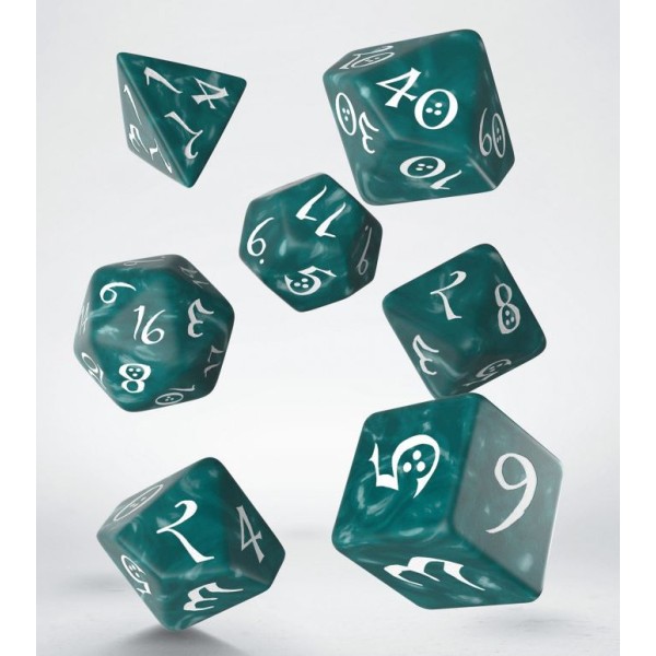 Q-Workshop - Classic RPG Stormy and white Dice Set (7)