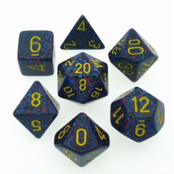 Chessex RPG DICE - Speckled Polyhedral Twilight - 7 dice set