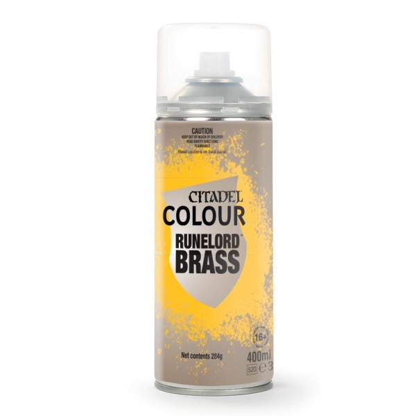 Games Workshop - Spray - Runelord Brass - (In Store only - No Shipping)