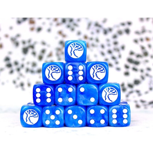 Conquest - Faction Dice - Nords - Nords Symbol on Bright Blue Swirl