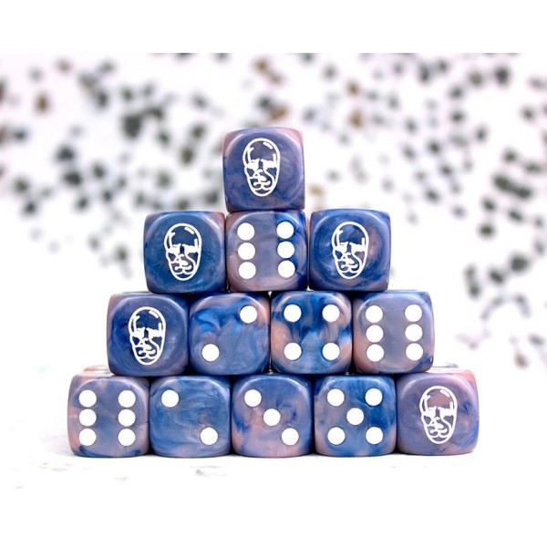 Conquest - Faction Dice - Spires - Spires Symbol On Dark Blue Swirl