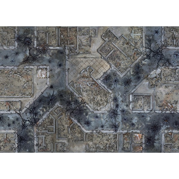 Conquest - Gaming Mats By Kraken - Warzone City 4'x4' (Pick-up Only)