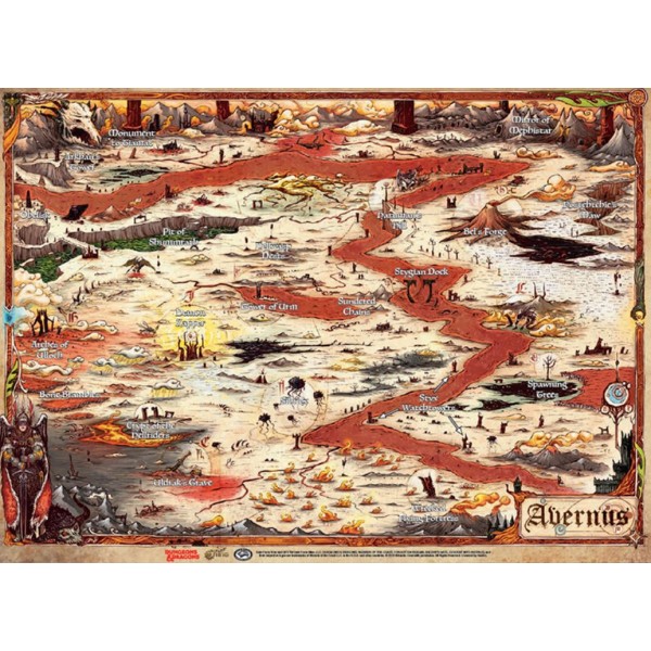 Clearance - D&D - 5th Edition - Descent Into Avenus - Avernus Vinyl Map