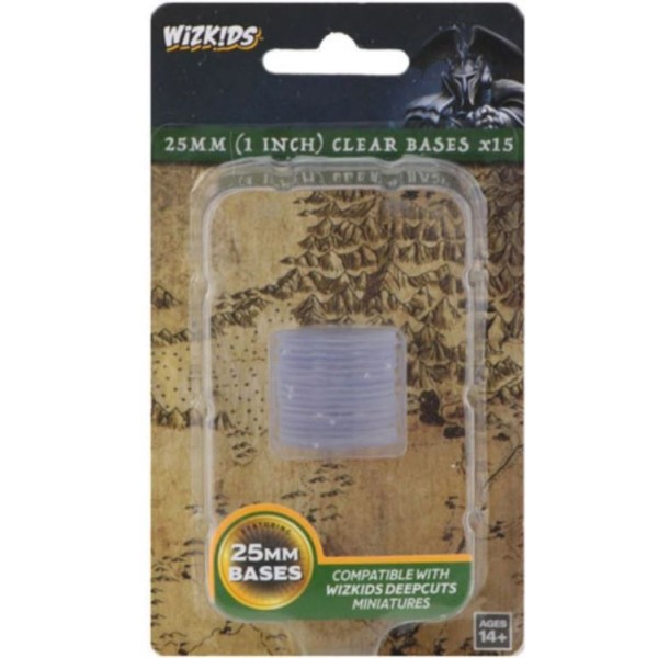 Wizkids RPG - Deep Cuts Bases - 25mm Round Clear