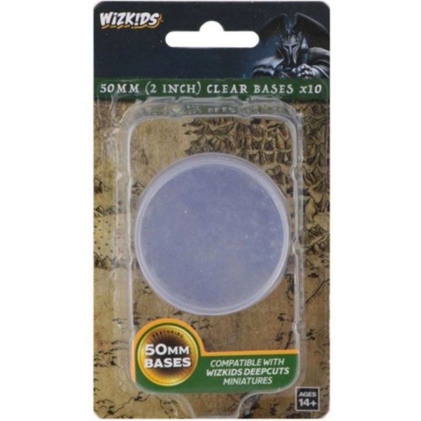 Wizkids RPG - Deep Cuts Bases - 50mm Round Clear