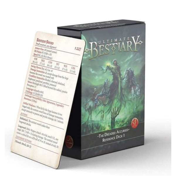 Nord Games - 5th Edition Supplements - Ultimate Bestiary - The Dreaded Accursed - Reference Deck 1