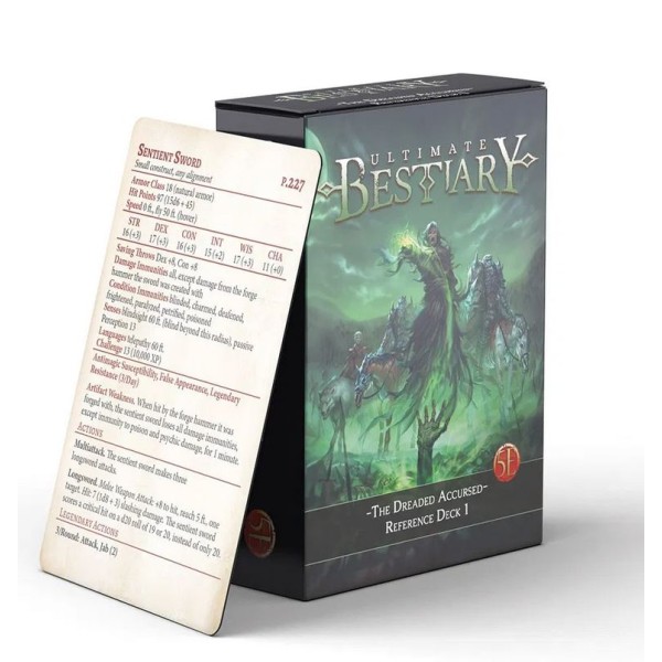 Clearance - Nord Games - 5th Edition Supplements - Ultimate Bestiary - The Dreaded Accursed - Reference Deck 1