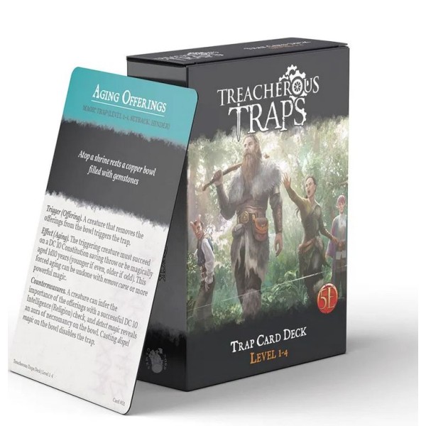 Clearance - Nord Games - 5th Edition Supplements - Treacherous Traps Card Deck - Level 1-4
