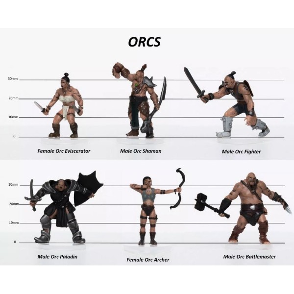 Clearance - Role 4 Initiative - Pre-Painted Fantasy Miniatures - Orcs (6)