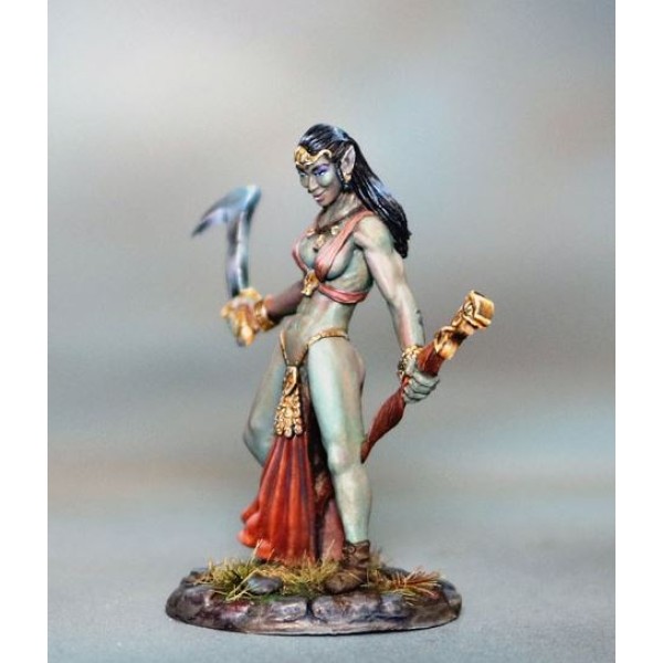 Dark Sword Miniatures - Visions in Fantasy - Female Half Orc Warlock w/ Staff 