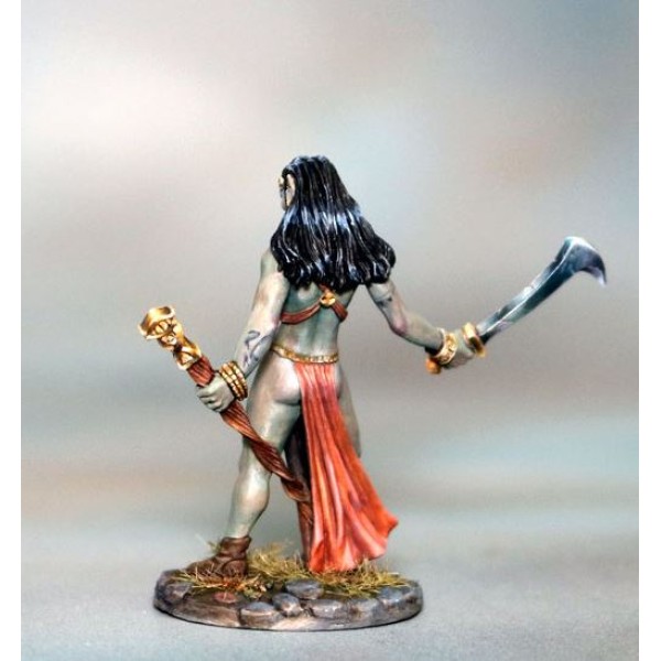 Dark Sword Miniatures - Visions in Fantasy - Female Half Orc Warlock w/ Staff 