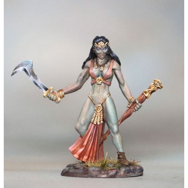 Dark Sword Miniatures - Visions in Fantasy - Female Half Orc Warlock w/ Staff 