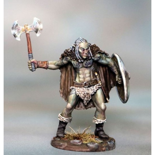 Dark Sword Miniatures - Visions in Fantasy - Male Half Orc Warrior w/ Battle Axe