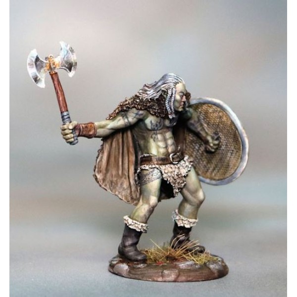 Dark Sword Miniatures - Visions in Fantasy - Male Half Orc Warrior w/ Battle Axe