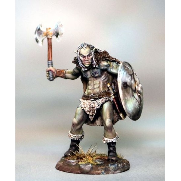 Dark Sword Miniatures - Visions in Fantasy - Male Half Orc Warrior w/ Battle Axe
