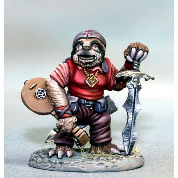 Dark Sword Miniatures - Critter Kingdoms - Sloth Bard with Sword and Lute