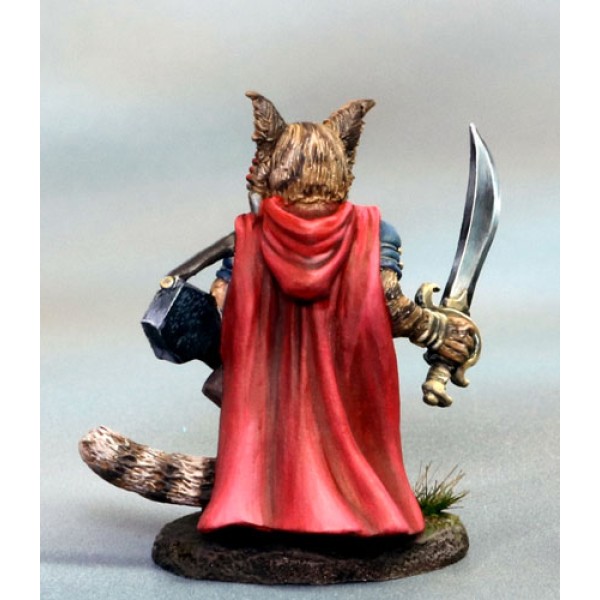 Dark Sword Miniatures - Critter Kingdoms - Maine Coon Cat Bard with Lute