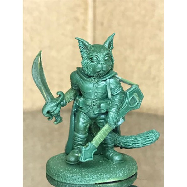 Dark Sword Miniatures - Critter Kingdoms - Maine Coon Cat Bard with Lute