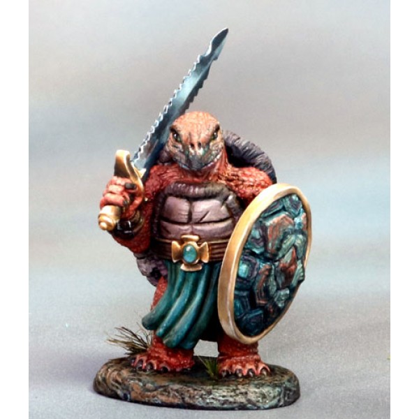 Dark Sword Miniatures - Critter Kingdoms - Tortoise Warrior w/ Bastard Sword & Shield