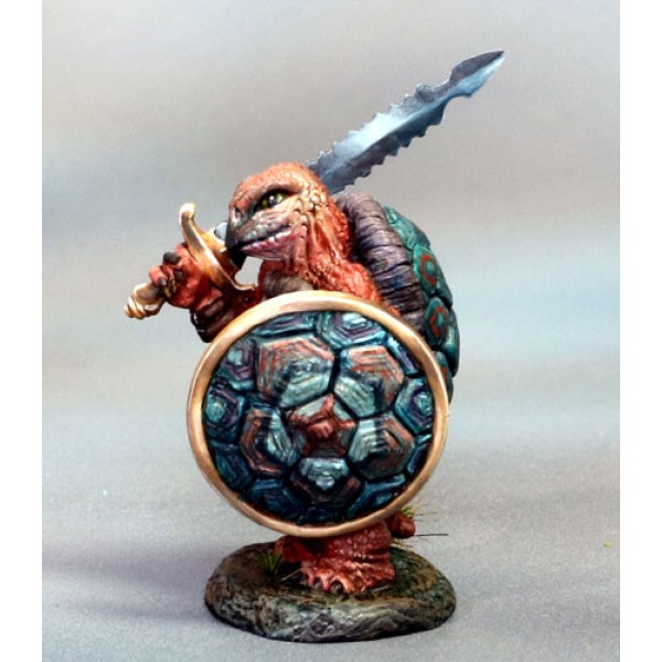 Dark Sword Miniatures - Critter Kingdoms - Tortoise Warrior w/ Bastard Sword & Shield