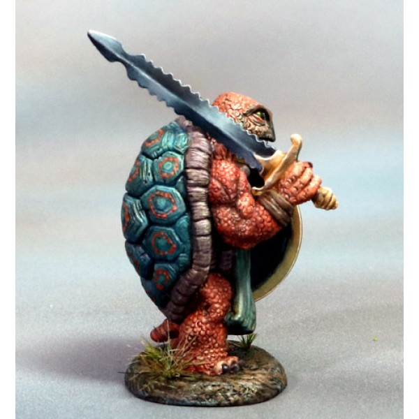 Dark Sword Miniatures - Critter Kingdoms - Tortoise Warrior w/ Bastard Sword & Shield